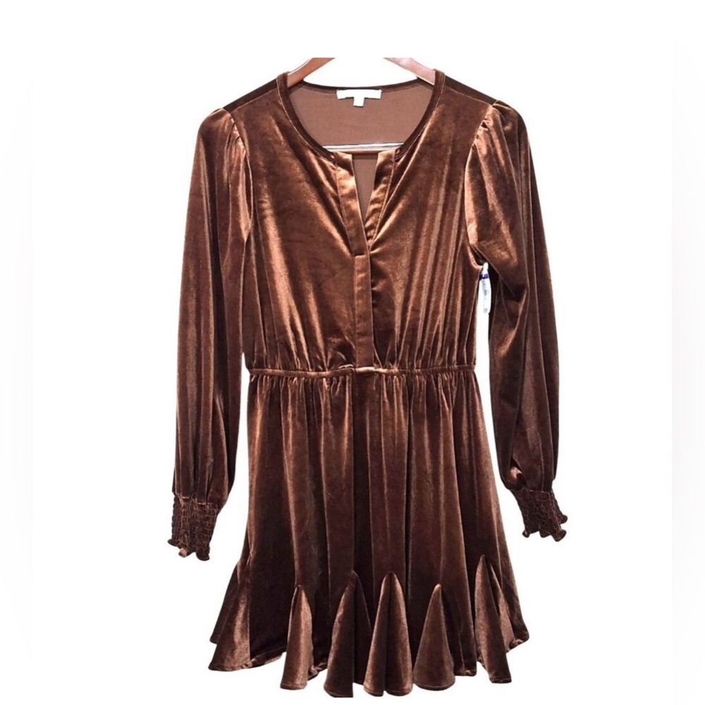 Blu Pepper Velvet Mini Dress